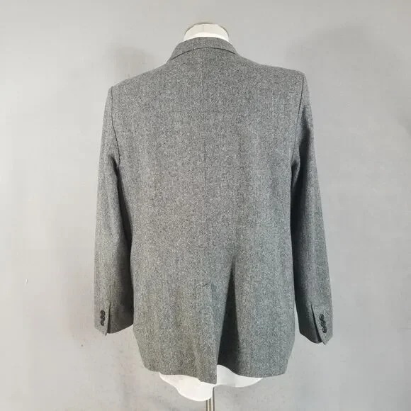 Pendleton Suit womens 18 Gray Herringbone Jacket Pants Luxury Wool vintage - Picture 9 of 16